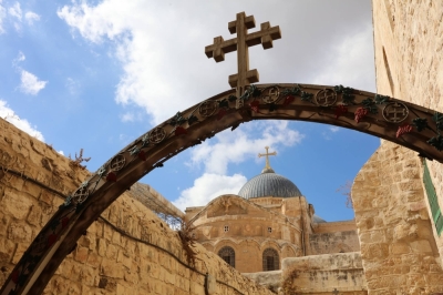 The Church of the Holy Sepulchre in Jerusalem, a pilgrimage site for Christians since the fourth century 