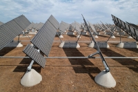 A solar farm at the University of California in Merced | Reuters