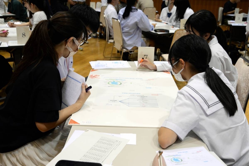 Students share ideas on what kind of well-being they want in Fukui.