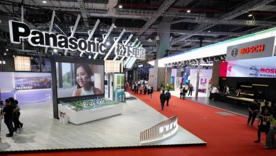 Panasonic Holdings' booth at the China International Import Expo in Shanghai