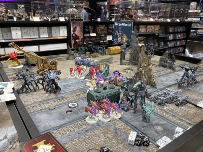 At the Warhammer Store & Cafe in Tokyo's Akihabara neighborhood, fans of the tabletop franchise have room to paint, discuss lore and, of course, battle it out on spacious tables.