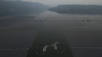 Solar panels at the 192-megawatt-peak floating solar power plant built on the Cirata dam in Purwakarta, West Java province, Indonesia, on Friday | REUTERS