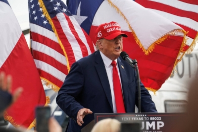 Republican presidential candidate and former U.S. President Donald Trump in Edinburg, Texas, on Sunday 