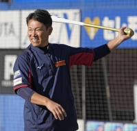 Japan manager Hirokazu Ibata will lead the national team against a European select team in two practice games at Kyocera Dome Osaka in March. | KYODO
