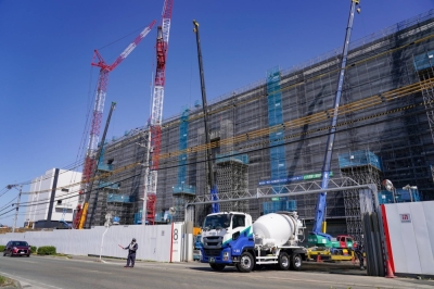 Taiwan Semiconductor Manufacturing Co.'s factory currently under construction in Kikuyo, Kumamoto Prefecture