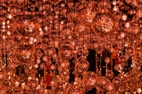 “Bubble Universe” is an interactive installation made with LED, with sound by Hideaki Takahashi. | LOUISE CLAIRE WAGNER
