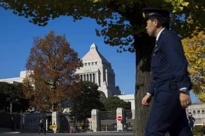 The Diet building in Tokyo. Japan is not considering penalties for noncompliant businesses in its planned guidelines on the development and use of generative artificial intelligence.