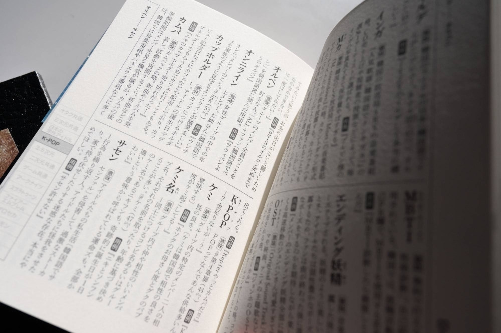The pages of the Otaku Dictionary Daigenkai are divided into chapters that cater to different areas of otaku fandom.