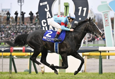 Christophe Lemaire rides Equinox to victory on Sunday in the Japan Cup at Tokyo Racecourse.