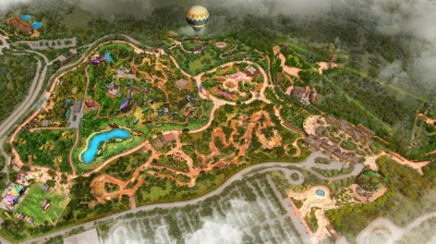 A rendering of the new Junglia theme park scheduled to open in Okinawa in 2025