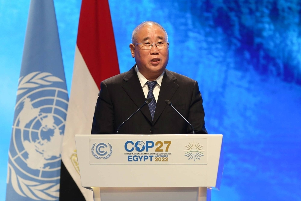 China's climate envoy Xie Zhenhua at COP27 in Sharm El-Sheikh, Egypt