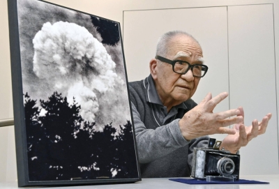 Seiso Yamada, a former reporter for the Chugoku Shimbun newspaper, talks about what it was like at the time he photographed the mushroom cloud.