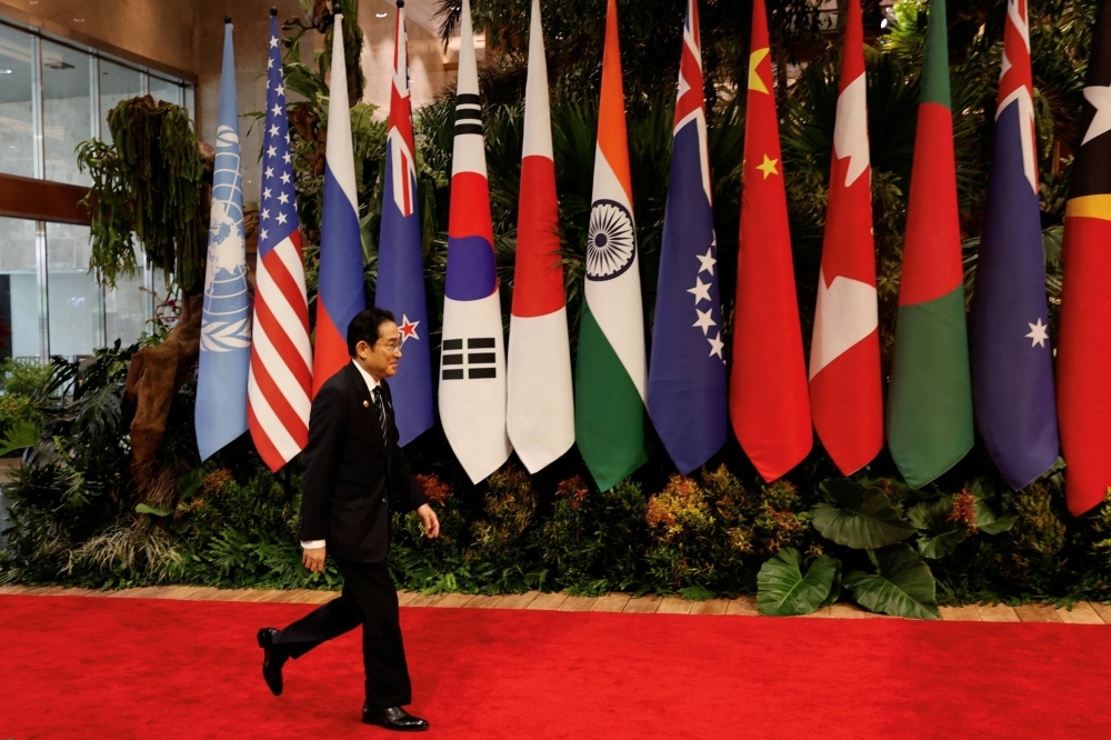 Prime Minster Fumio Kishida arrives for the ASEAN-Japan Summit in Jakarta in September. Kishida is set to host ASEAN leaders for an energy transition summit later in December. 