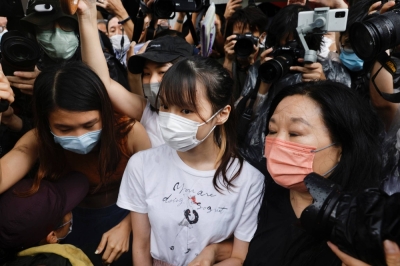 Pro-democracy activist Agnes Chow is released in June 2021, after serving nearly seven months in prison for her role in Hong Kong's 2019 anti-government protests.