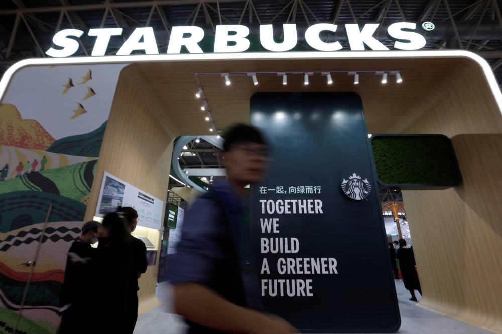 Starbucks' stock has fallen for the past two weeks amid concern about "still-slow China data” and sales trends, according to one analyst.