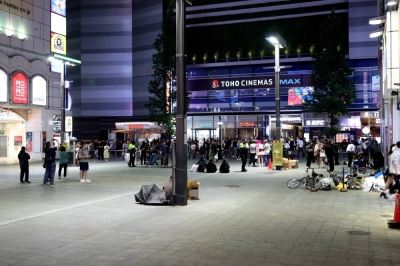 An area known as Toyoko in the Kabukicho entertainment district in Tokyo's Shinjuku Ward