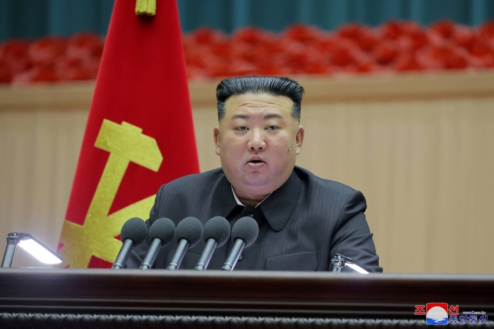 North Korean leader Kim Jong Un speaks during an event in Pyongyang. Smuggling efforts could be directly linked to the North's military ambitions, analysts have said. 