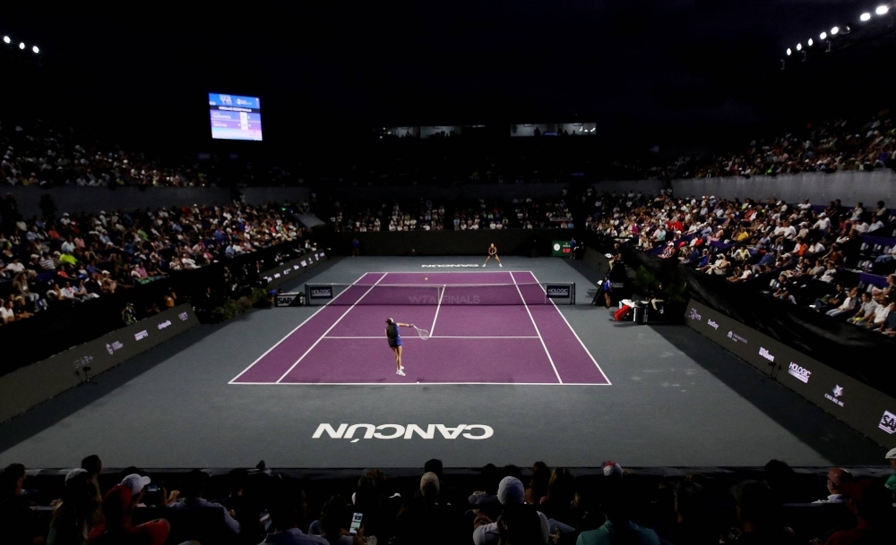 A semifinal match at the WTA Finals in Cancun in November 