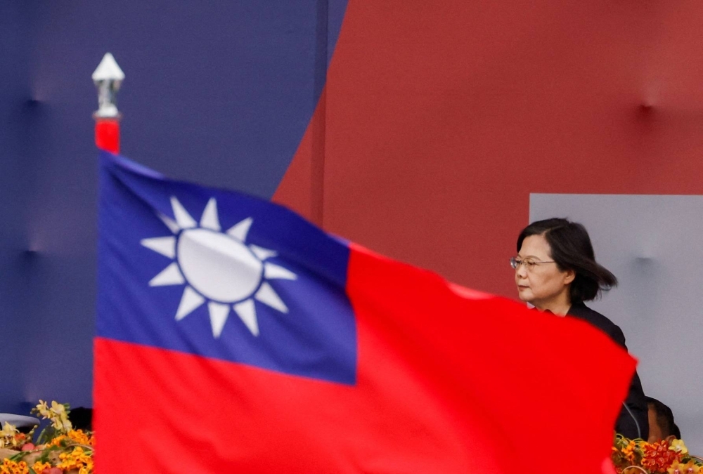 Taiwan's President Tsai Ing-wen attends the National Day celebration ceremony in Taipei, Taiwan, on Oct. 10. 