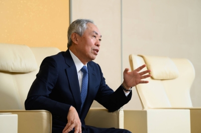Mori Building CEO Shingo Tsuji speaks during an interview in Tokyo on Nov. 30.