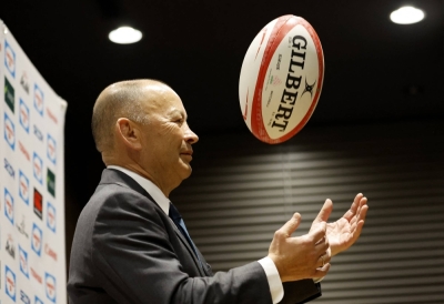 Newly appointed Japan head coach Eddie Jones after a news conference in Tokyo on Thursday. 