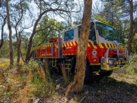 A New South Wales firetruck at a hazard reduction burn site in Sydney in September | Reuters 