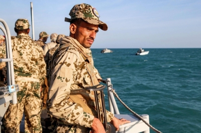 A Yemeni coast guard patrol boat in the Red Sea on Tuesday