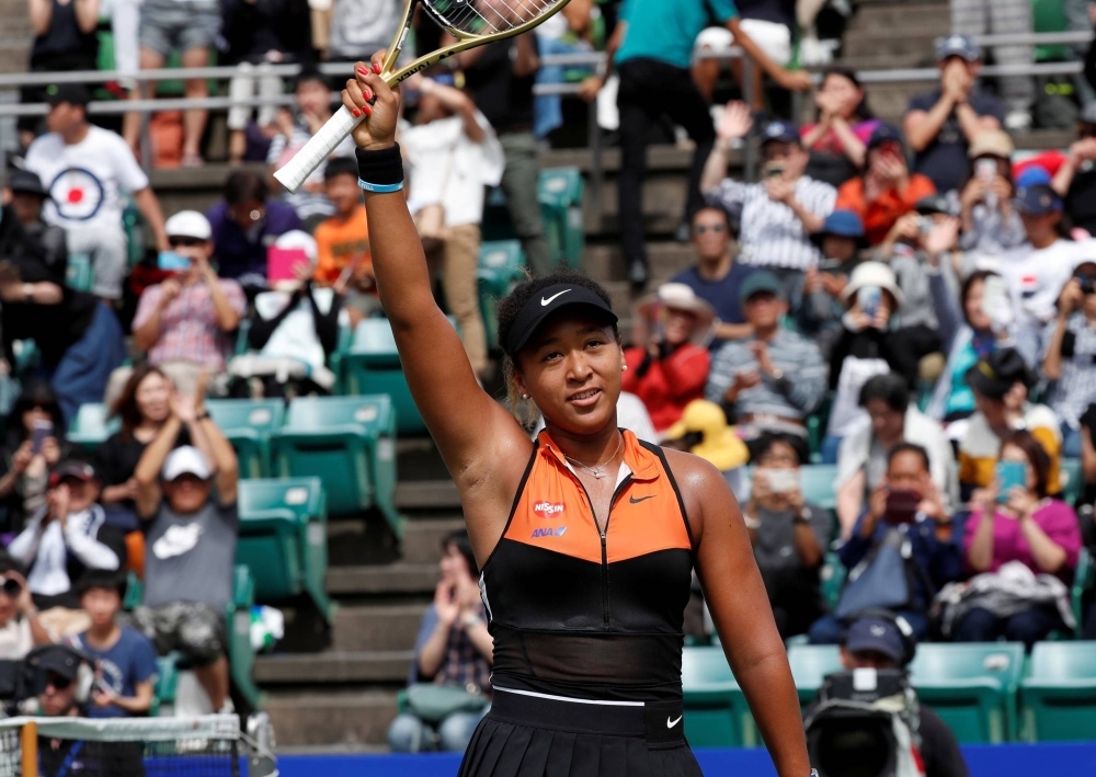 Naomi Osaka in action at the Pan Pacific Open in Osaka in September 2019. 