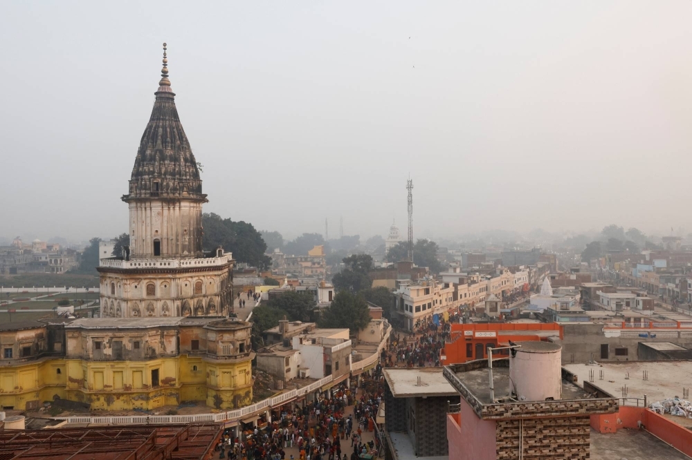 A view of the city of Ayodhya, India