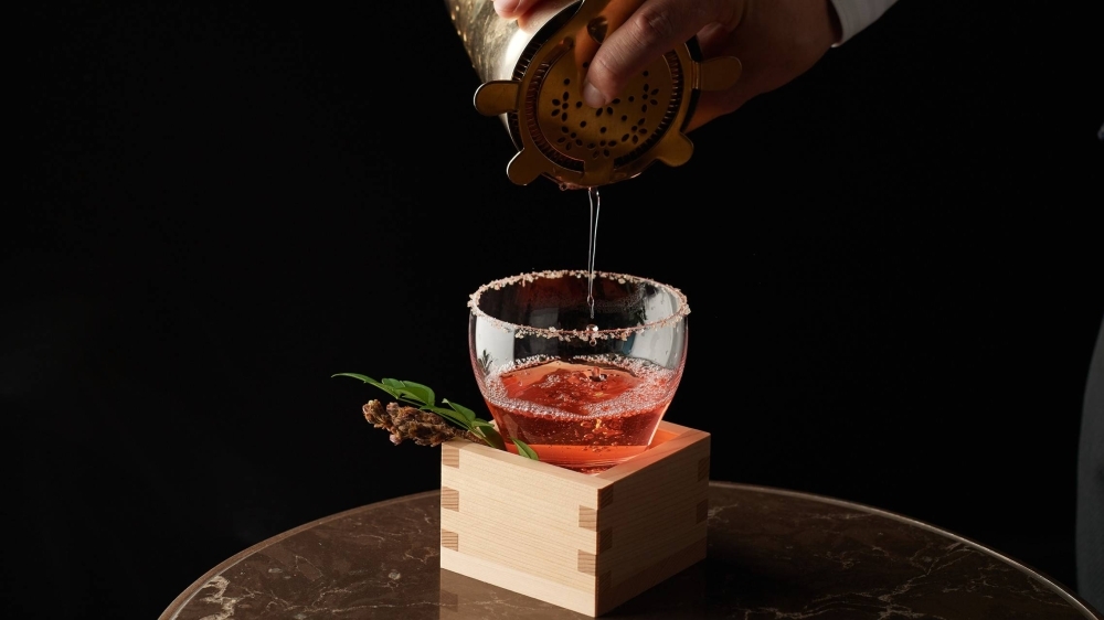 Under bartender Keith Motsi's steady hand, Virtu serves up the Someiyoshino, a medley of rice 'shōchū,' absinthe and grapefruit juice garnished with dried cherry blossom.