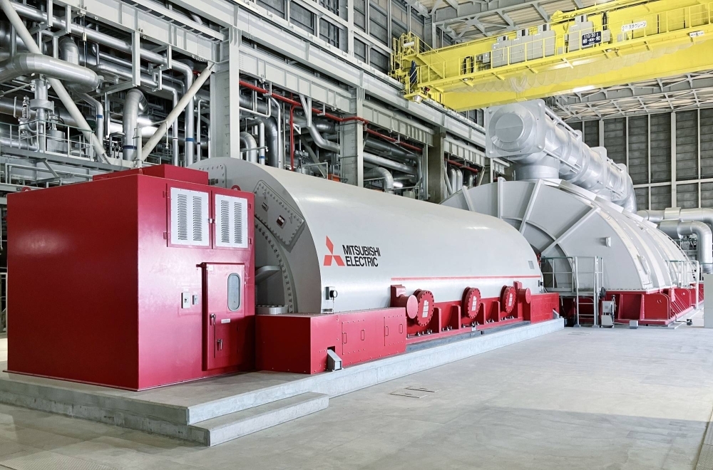 A turbine generator at JERA's No. 2 coal-fired power unit at its Yokosuka plant in Kanagawa Prefecture. 