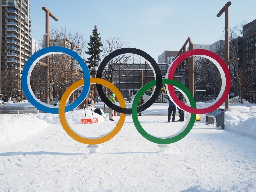 The Olympic rings in Sapporo’s Odori Park. The Hokkaido capital had explored the possibility of hosting the Winter Games in 2034 after dropping its bid for 2030 amid a sweeping Tokyo Olympics bribery scandal, but with the IOC shortlisting other candidates, the city may be in for a long wait to host again.