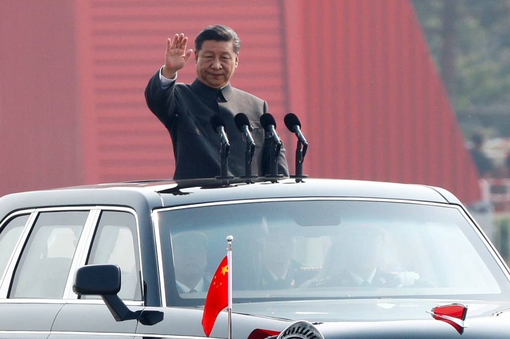 Chinese President Xi Jinping during a military parade in October 2019 