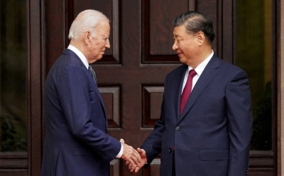 U.S. President Joe Biden meets with Chinese President Xi Jinping in Woodside, California, in November. After another year marked by great-power rivalries and rising security risks, the role of hegemonic, middling and rising powers has become more fluid than at any time since the end of the Cold War. 