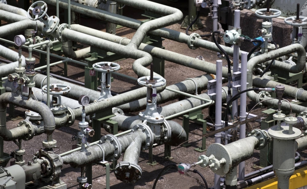 Pipes are seen near a liquefied natural gas tank in Japan. In the U.S., natural gas overtook coal as the country’s top source of electricity in 2016 and made up nearly 44% of the its power production. Pipes are seen near a liquefied natural gas tank in Japan. In the U.S., natural gas overtook coal as the country’s top source of electricity in 2016 and made up nearly 44% of the its power production.