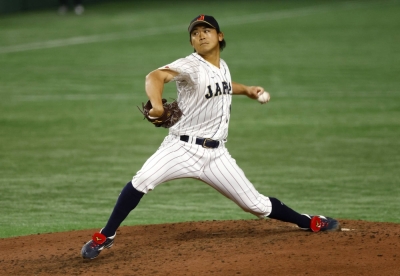 Shota Imanaga in action for Japan in a World Baseball Classic Pool B game against South Korea in Tokyo on March 10