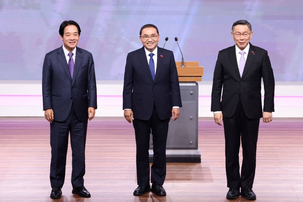 (From left) The Democratic Progressive Party's Lai Ching-te, who is also Taiwan's vice president, faces off against the main opposition Kuomintang's Hou Yu-ih and the Taiwan People's Party's Ko Wen-je on Saturday's presidential election.