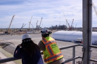 Near Cheniere Energy Inc.’s Corpus Christi plant on the Texas coast, construction of the Stage 3 project will add seven modular midscale “trains,” the industry term for the giant units that convert natural gas to its liquefied form. | Bloomberg