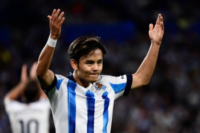 Real Sociedad's Takefusa Kubo during a Champions League match in San Sebastian, Spain, in September. 