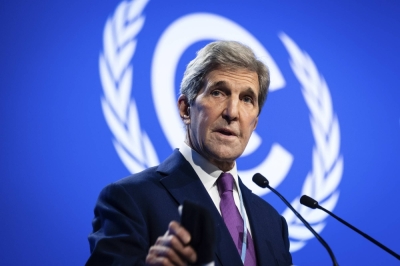John Kerry at the COP26 climate summit in Glasgow, Scotland, in 2021. Kerry, U.S. President Joe Biden's special envoy for climate, plans to step down from the Biden administration.