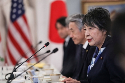 Foreign Minister Yoko Kamikawa during a meeting with U.S. Secretary of State Antony Blinken at the State Department in Washington on Friday