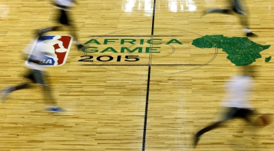 NBA players take part in a training session in Johannesburg in 2015. The Basketball Africa League, now entering its fourth season, is the NBA’s sole professional league outside the U.S., and its most ambitious international expansion since it attempted to break through in China two decades ago on the coattails of Hall of Fame center Yao Ming.