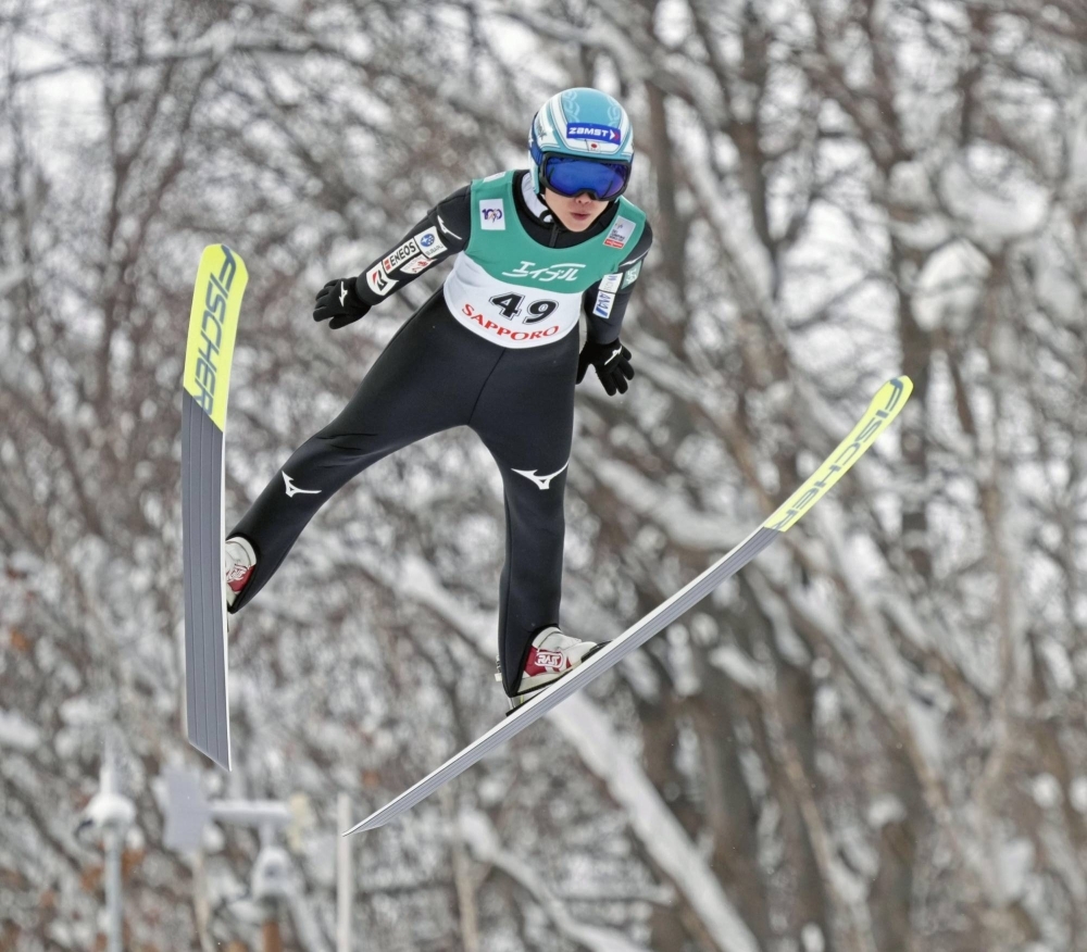 Yuki Ito put together jumps of 124.5 and 129.5 meters to score 230.1 points at Sapporo's Okurayama Ski Jump Stadium on Sunday and earn her second World Cup win of the season. 