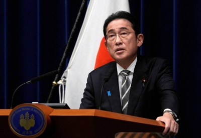 Prime Minister Fumio Kishida speaks during a news conference on Dec. 13.