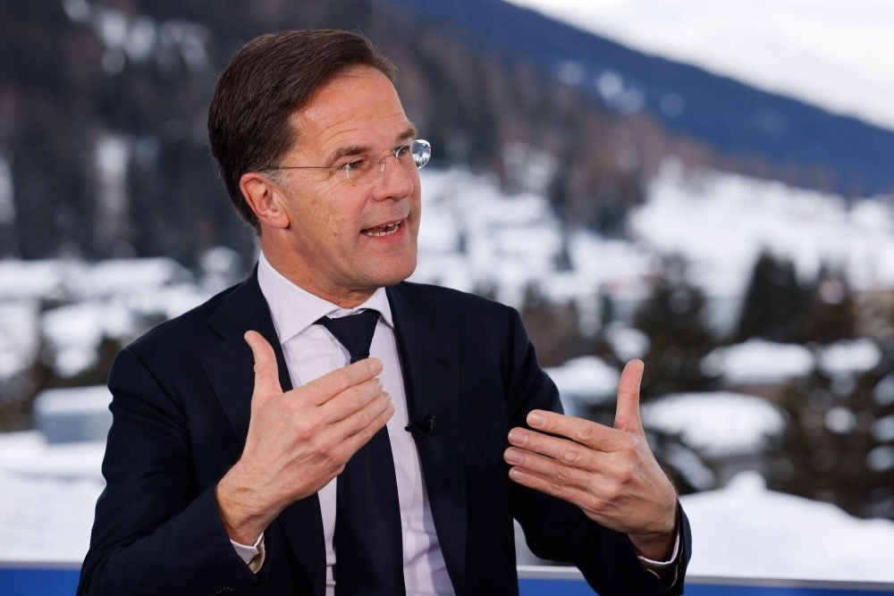 Mark Rutte, the Netherlands' prime minister, during an interview on day two of the World Economic Forum (WEF) in Davos, Switzerland, on Jan. 17