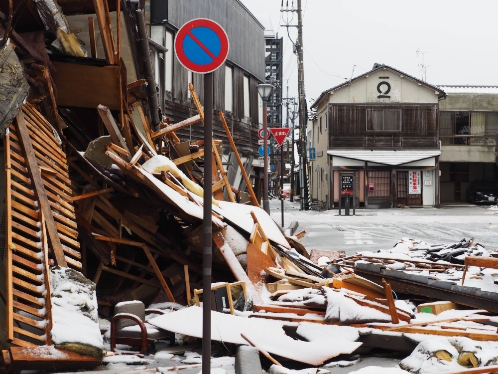 In Wajima, numerous older structures collapsed in the 7.6 magnitude earthquake that struck on New Year's Day.  