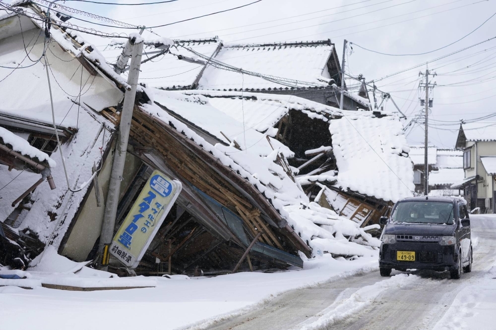 The streets of disaster-hit Suzu in Ishikawa Prefecture on Wednesday
