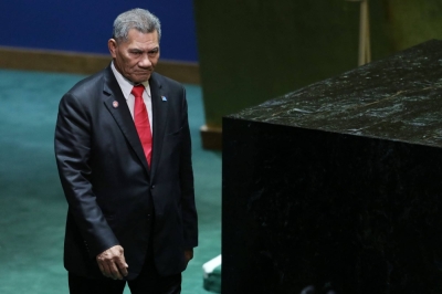 Tuvalu Prime Minister Kausea Natano arrives to address the 78th United Nations General Assembly at U.N. headquarters in New York City last September.