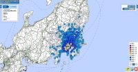 An earthquake registering a maximum of 4 on the Japanese seismic intensity scale to 7 struck Tokyo, Kanagawa Prefecture and other surrounding areas on Sunday morning, the Meteorological Agency said. | METEOROLOGICAL AGENCY
