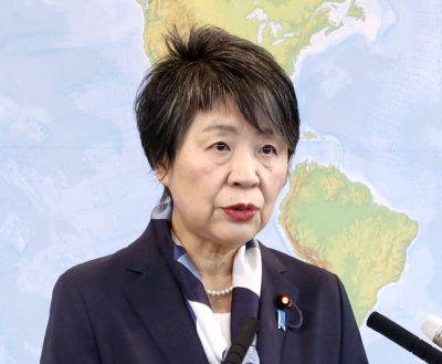 Foreign Minister Yoko Kamikawa vows to promote a "mutually beneficial" relationship with China in a diplomatic policy speech on Tuesday. 